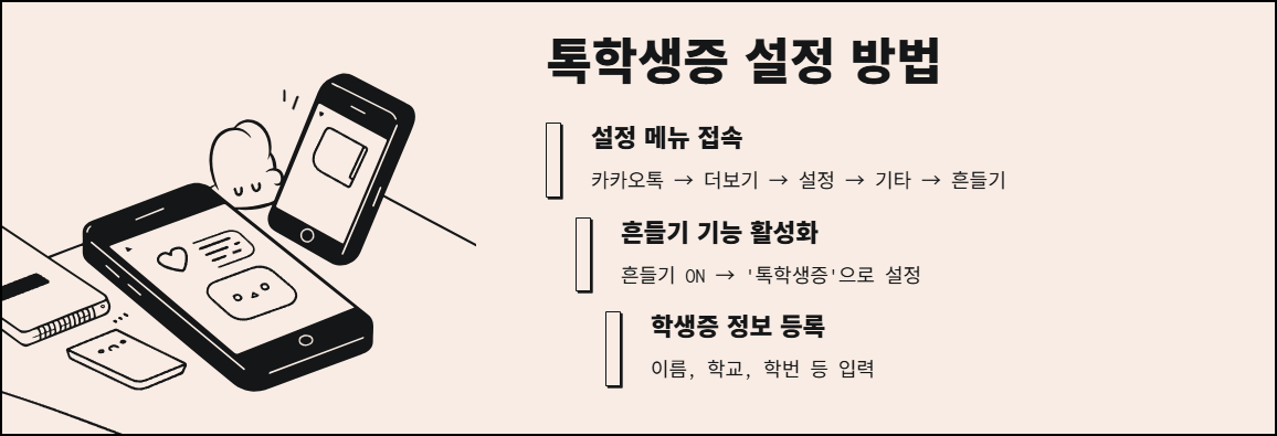 톡학생증 설정 방법