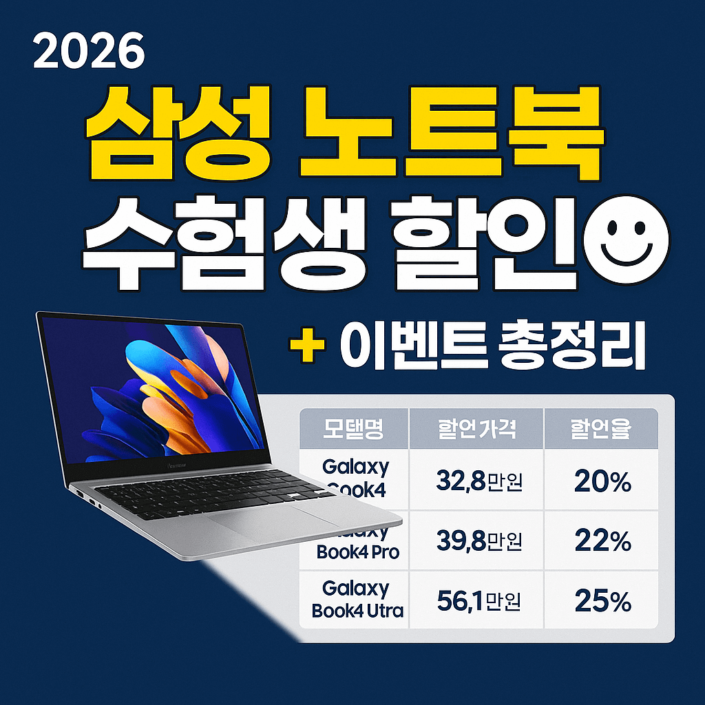 삼성 노트북 수험생 할인 완전정복