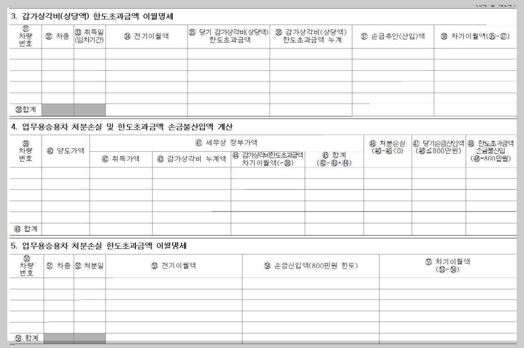 업무용승용차-운행일지