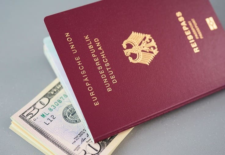 Passport, Identity, Identification, passport on money