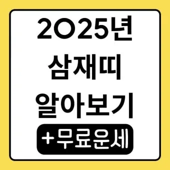 2025년 삼제띠 들삼재 눌삼재 날삼재에 대한 정보_17