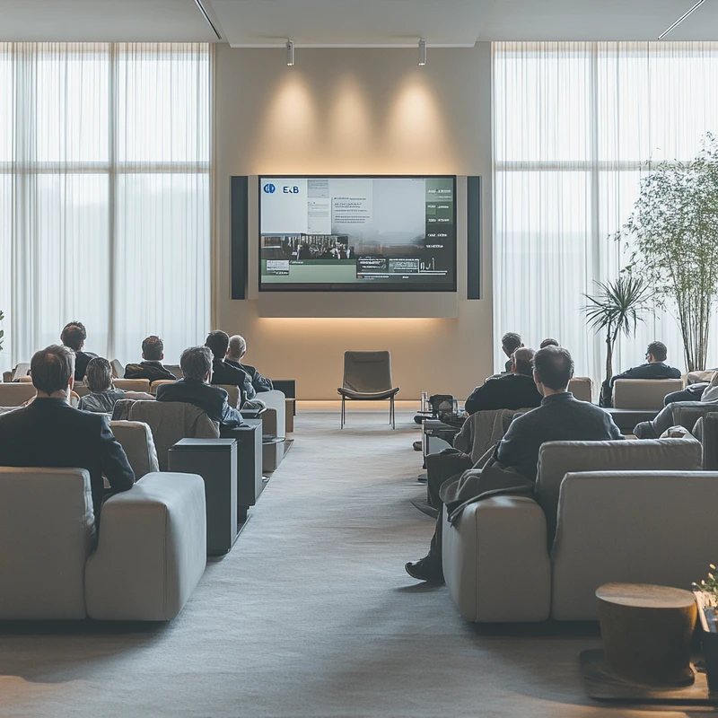 투자자들이 ECB 금리 결정 뉴스를 집중 시청하며 글로벌 ETF 매수 타이밍을 모색, 금리변동, 유럽중앙은행, ETF추천, 투자심리, 금리인하장점 핵심 키워드와 함께 고민과 기대가 동시에 드러남