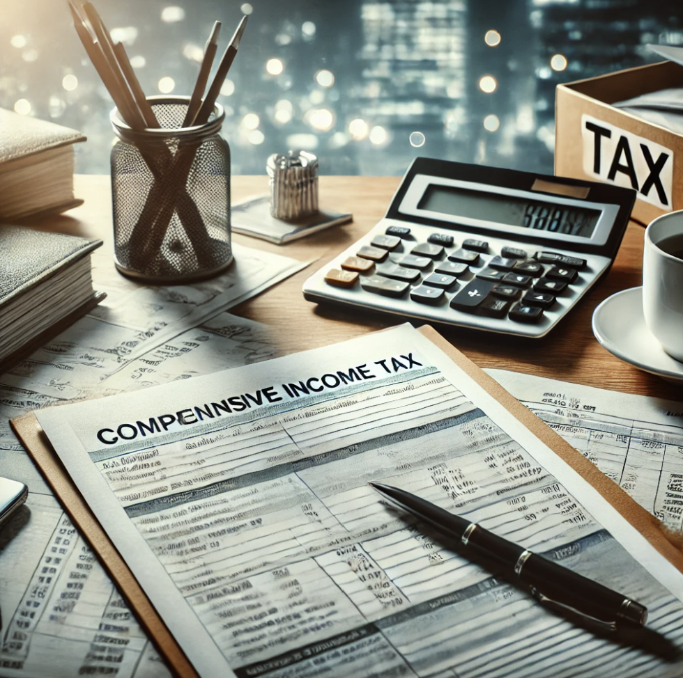 세금 관련 문서를 검토하며 소득공제 방법을 찾는 모습