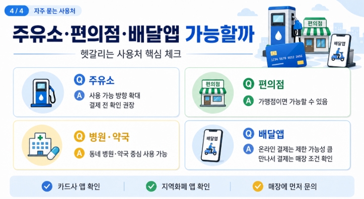 고유가 피해지원금 사용처 어디서 쓸 수 있나 사용 가능 업종 핵심정리