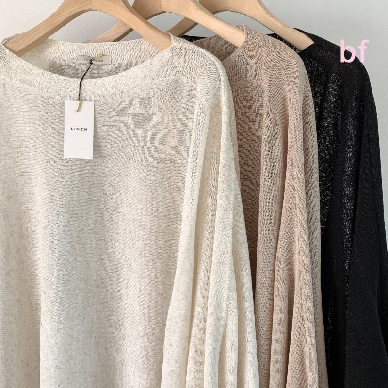 린넨 케이프 니트 이로 코튼 판쵸 티셔츠 봄 여름 가을 아이보리 베이지 연밤 블랙 ls