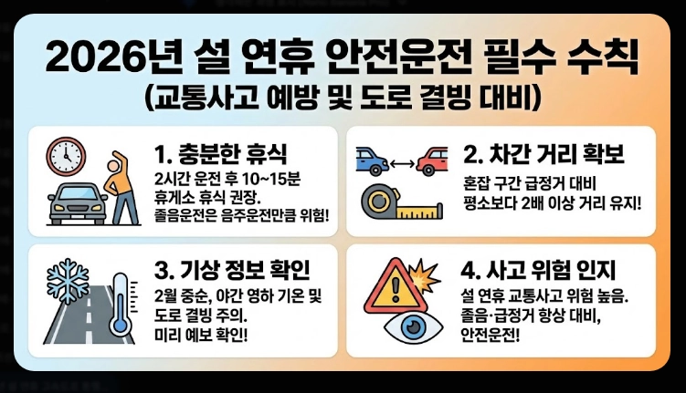 2026년 설 연휴 고속도로 통행료 면제 일정 총정리