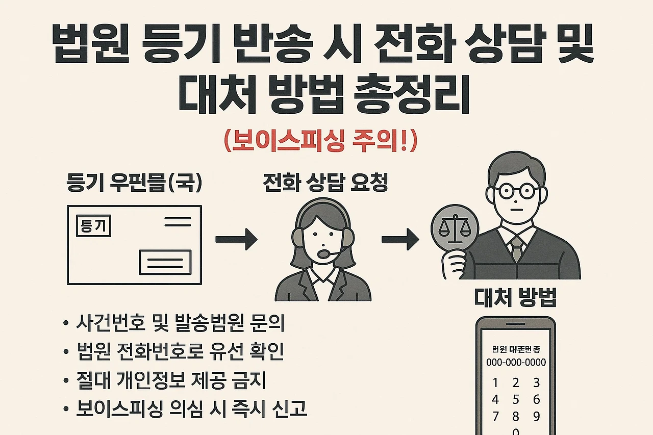 법원 등기 반송 대처 방법 안내 - 등기콜센터 연락처와 신속 대응 절차 가이드