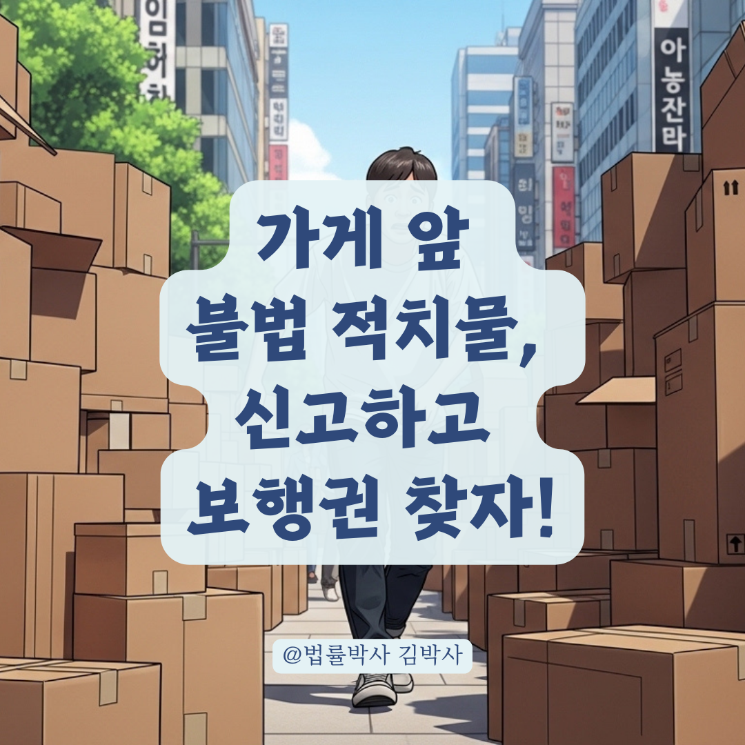 통행 방해하는 인도 불법 적치물 신고 및 해결 절차 정리!