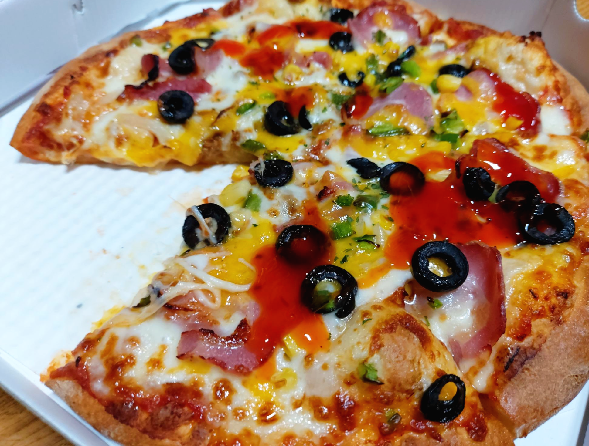 반올림피자샵 체다베이컨 피자