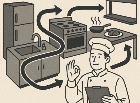 주방 동선을 효율적으로 짠 자영업자