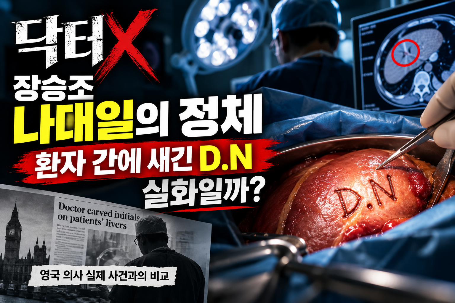닥터X 4회 장승조 나대일 정체와 환자 간 D.N 이니셜 반전