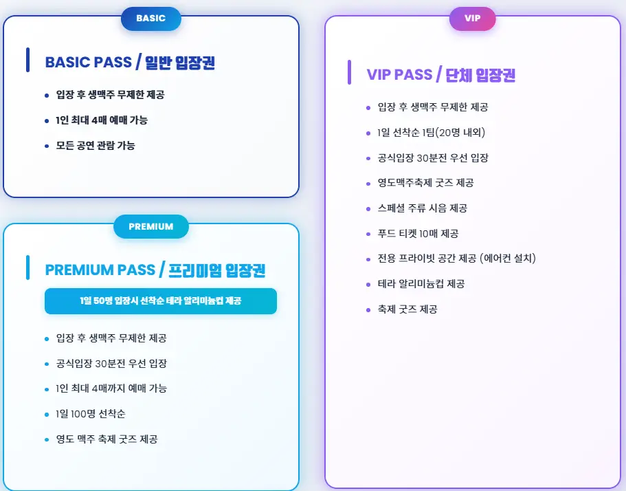 입장권-종류