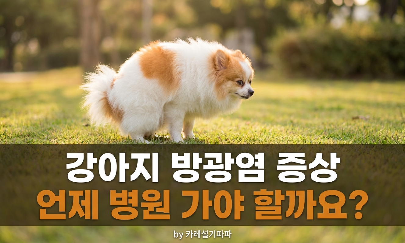 방광염 증상을 보이는 강아지