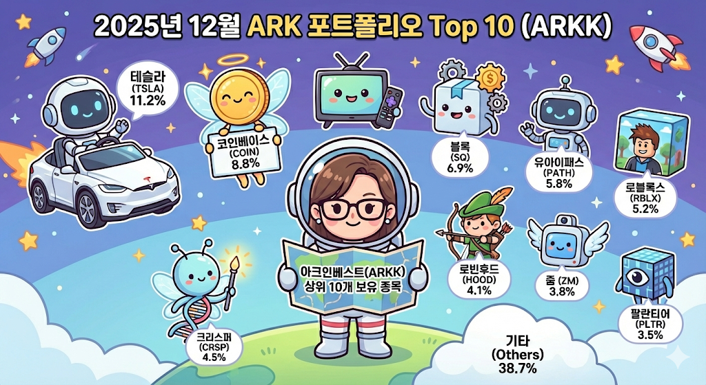 ark 포트폴리오 탑 10