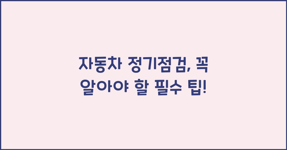 자동차 정기점검