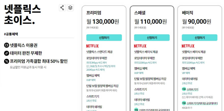 넷플릭스 통신사 할인