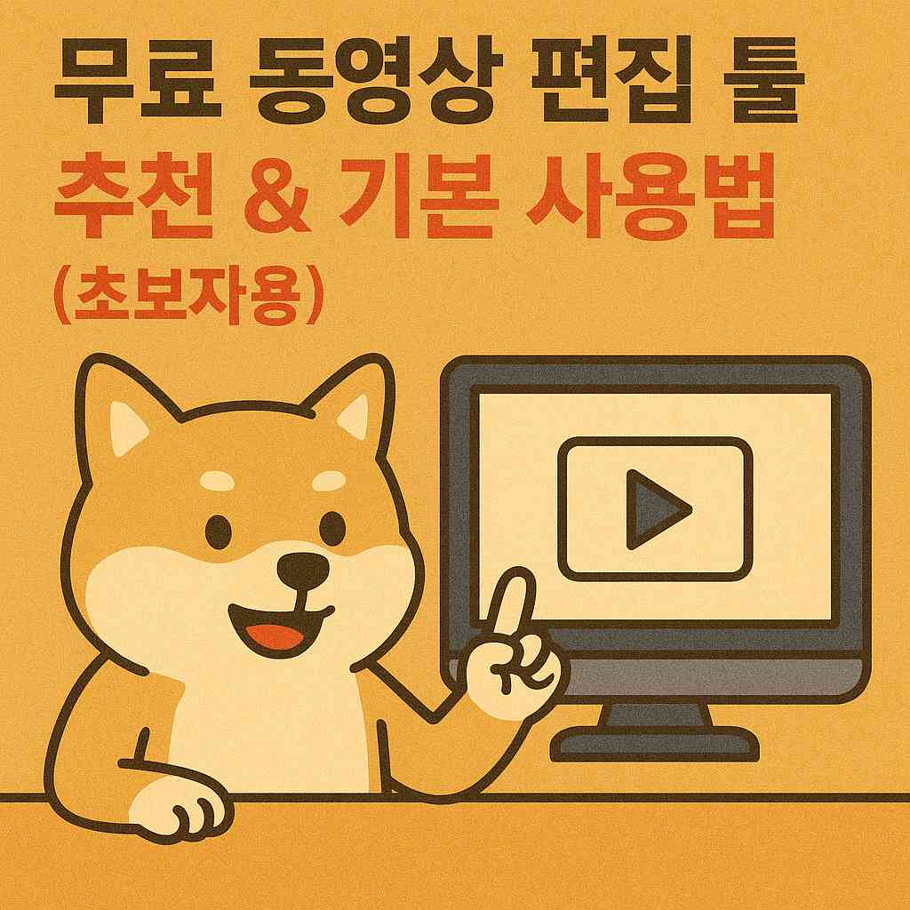 무료 동영상 편집 툴 추천 & 기본 사용법 (초보자용)