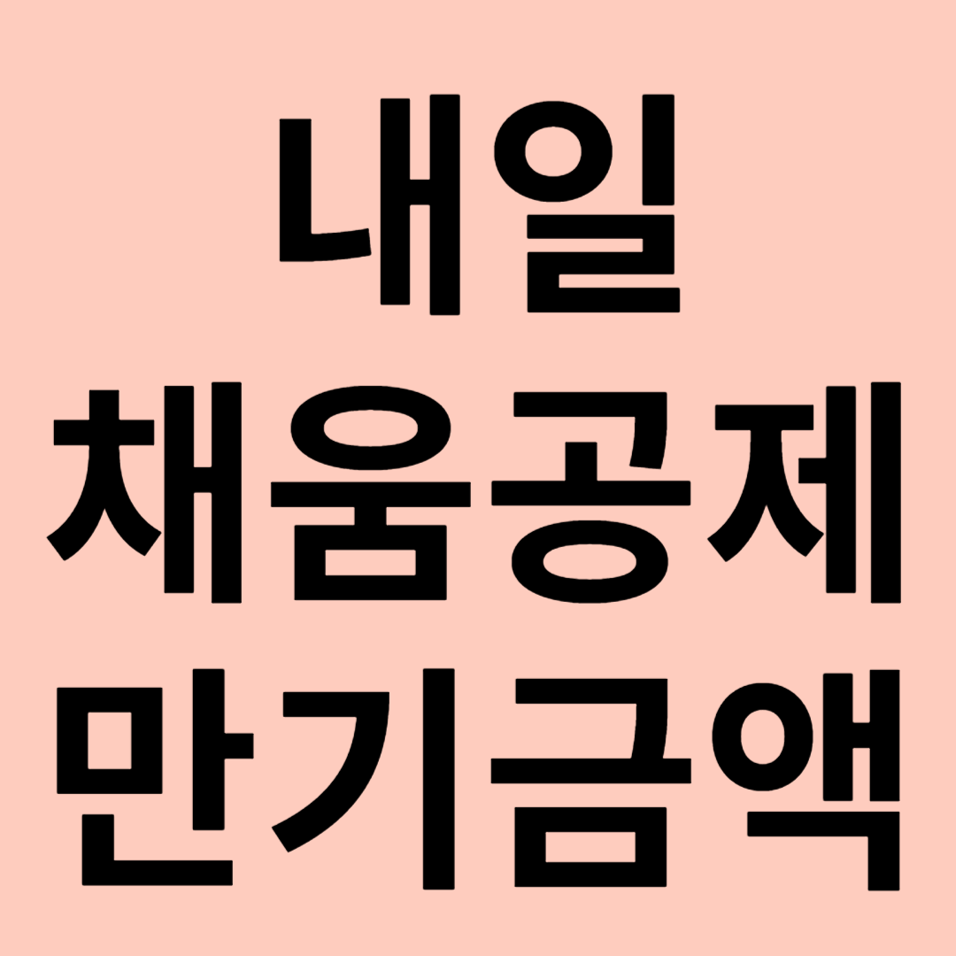내일채움공제 만기 관련 이미지