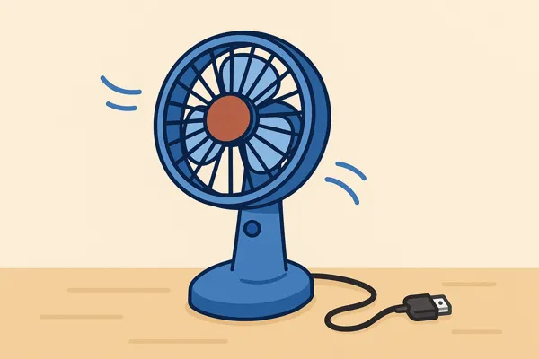 미니 선풍기 일러스트