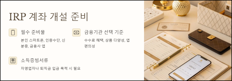 IRP 계좌 개설 준비