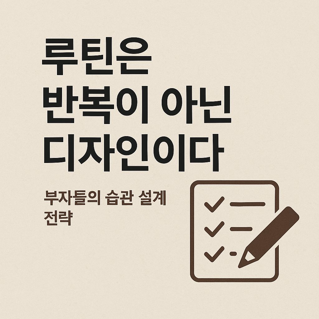 부자들은 이렇게 루틴을 만든다 – 실천력을 높이는 습관 설계법.