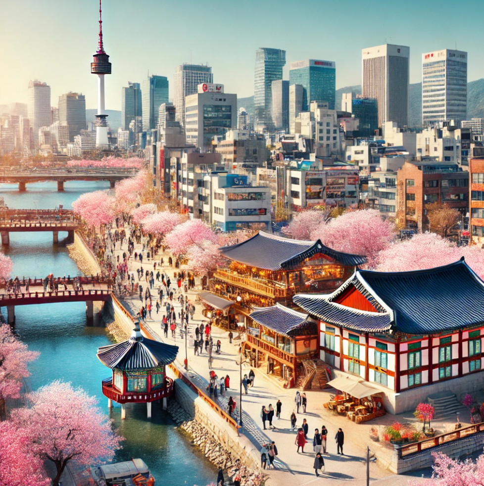 화창한 봄날씨의 여행지