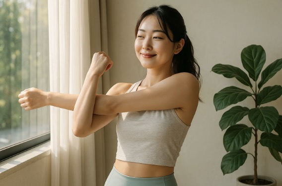 아침 햇빛 쬐기와 스트레칭 루틴