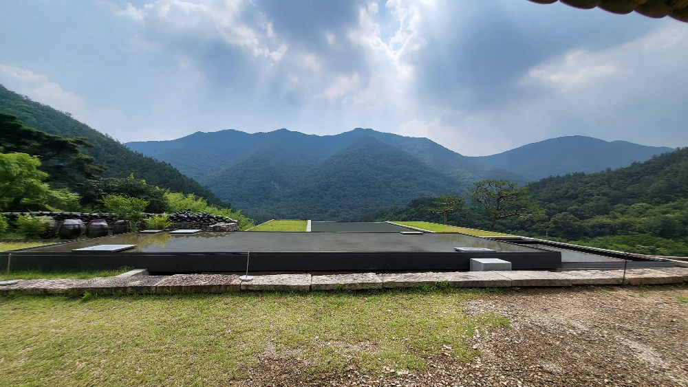 아원고택 2층 카페 경치