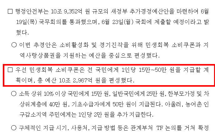 25만원 지원금 대상 확인