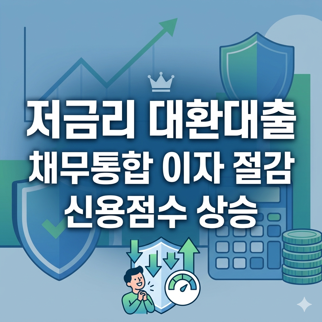 정부지원 저금리 대환대출 채무통합대환대출로 이자 절감하고 신용점수 올리는 방법