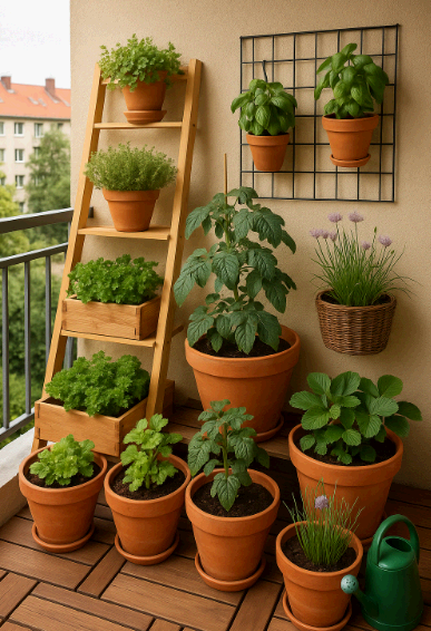 베란다 미니 텃밭 인테리어 아이디어