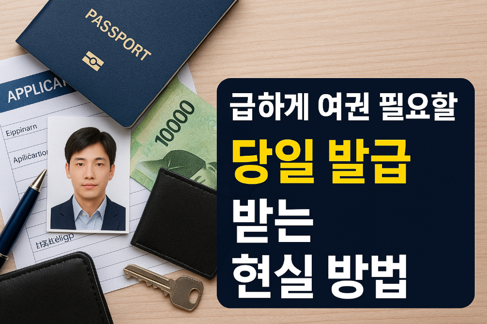 급하게 여권이 필요할 때 여권 당일발급 100% 성공하는 법