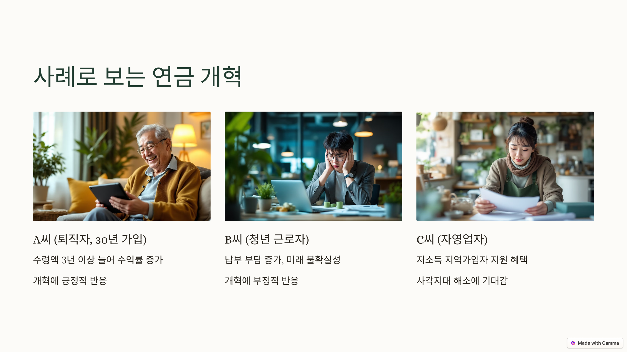 국민연금 개혁안 내용