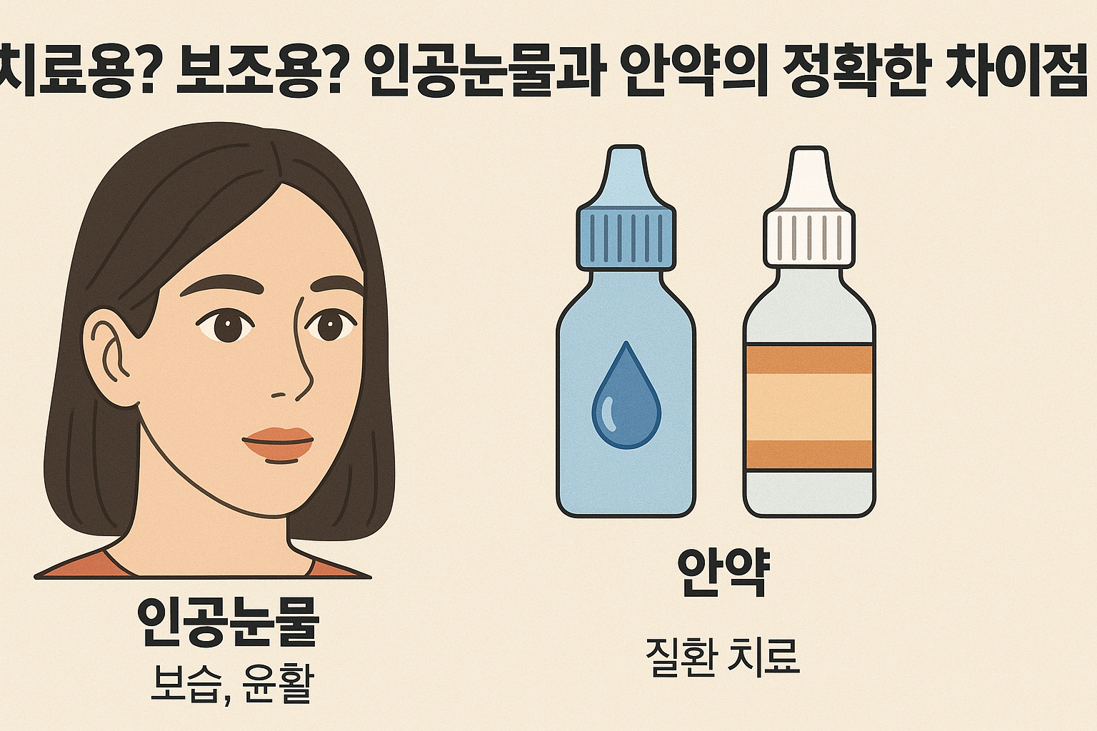 인공눈물과 안약의 차이점