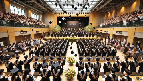 졸업식-많은학생들-강당