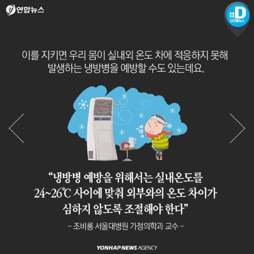 에어컨 희망 온도를 26도로 설정하는 모습