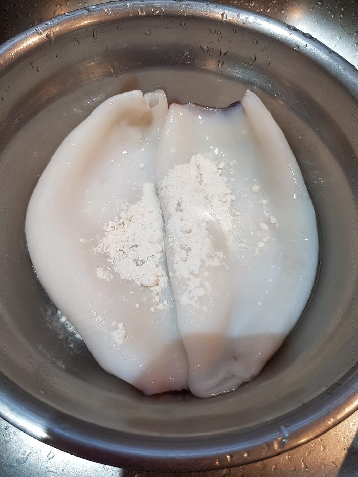 냉동 오징어 몸통