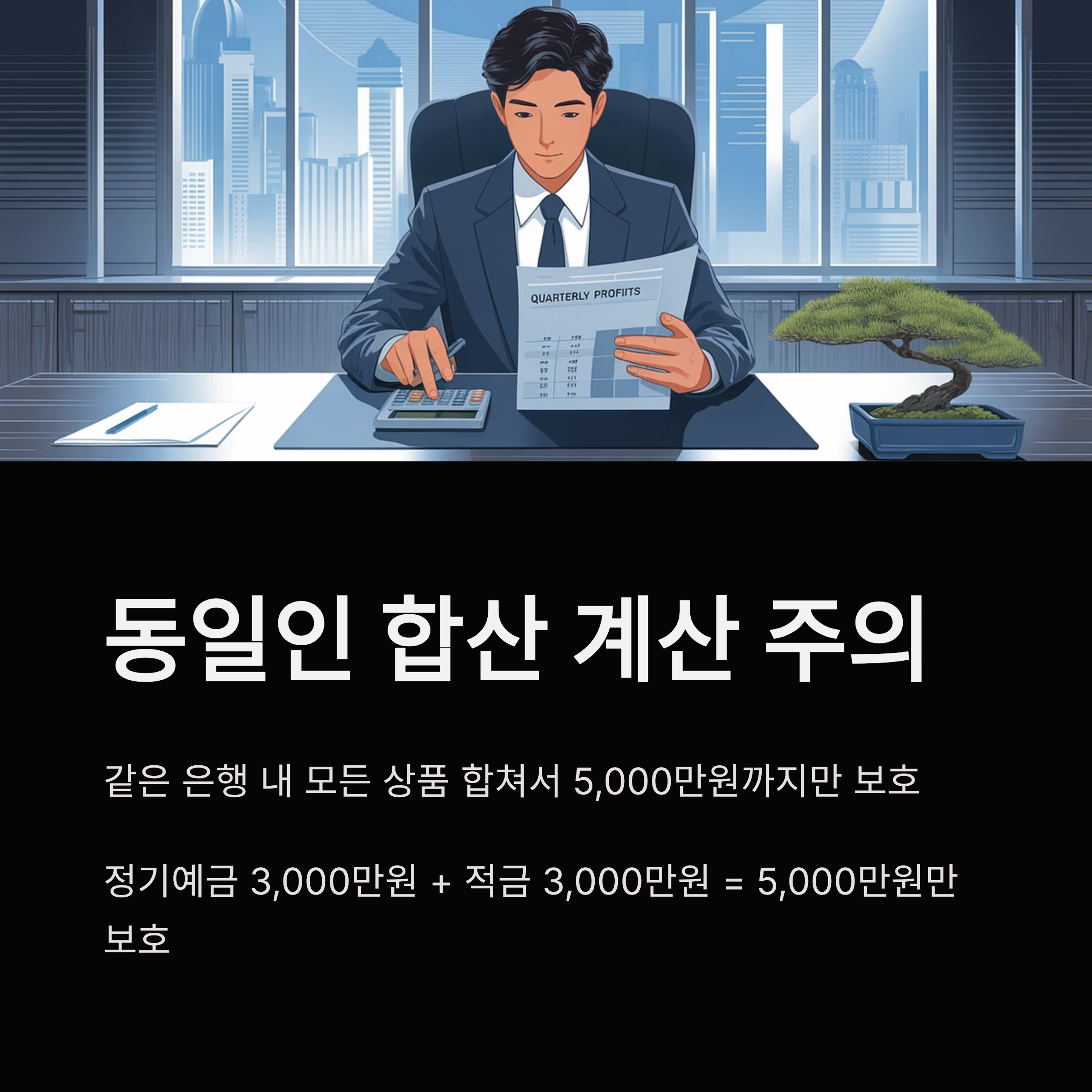 예금자보호제도 동일인 합산 계산 주의