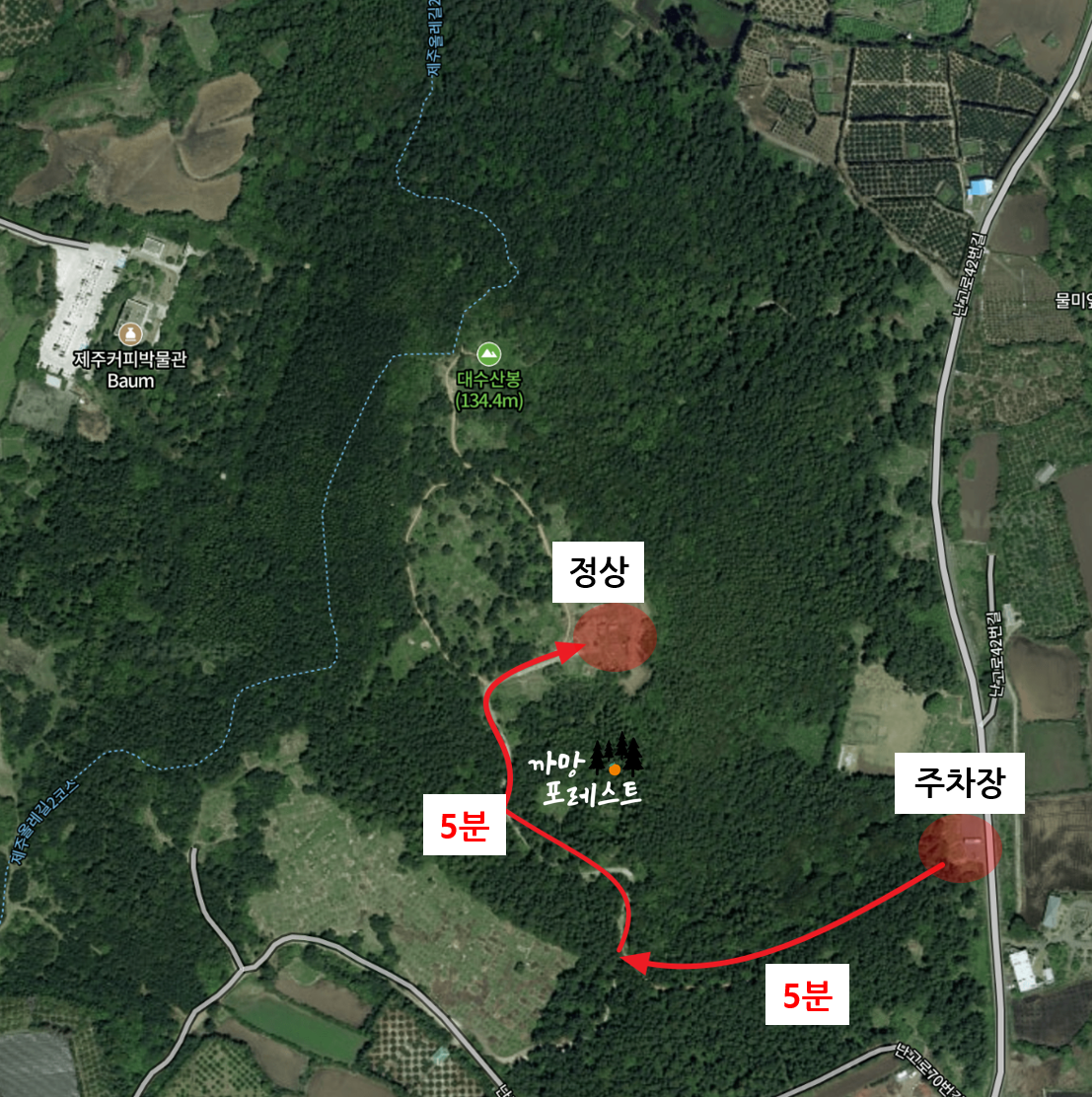 대수산봉 소요시간