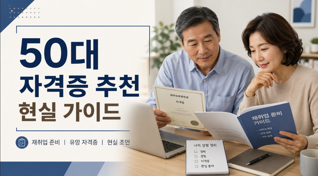 50대 자격증 추천 현실가이드 7가지