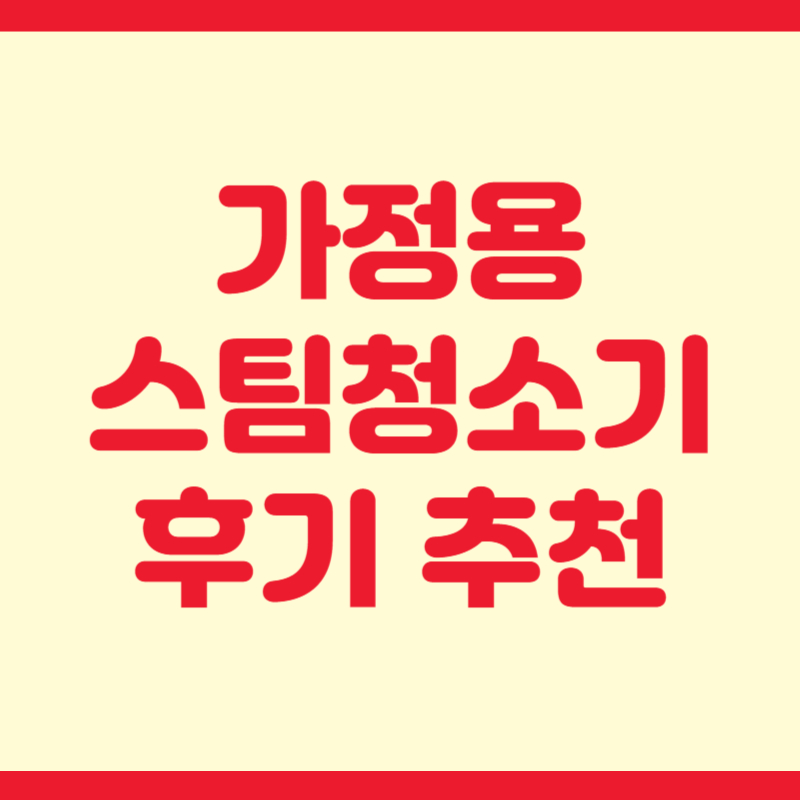 가정용 스팀청소기 후기 추천