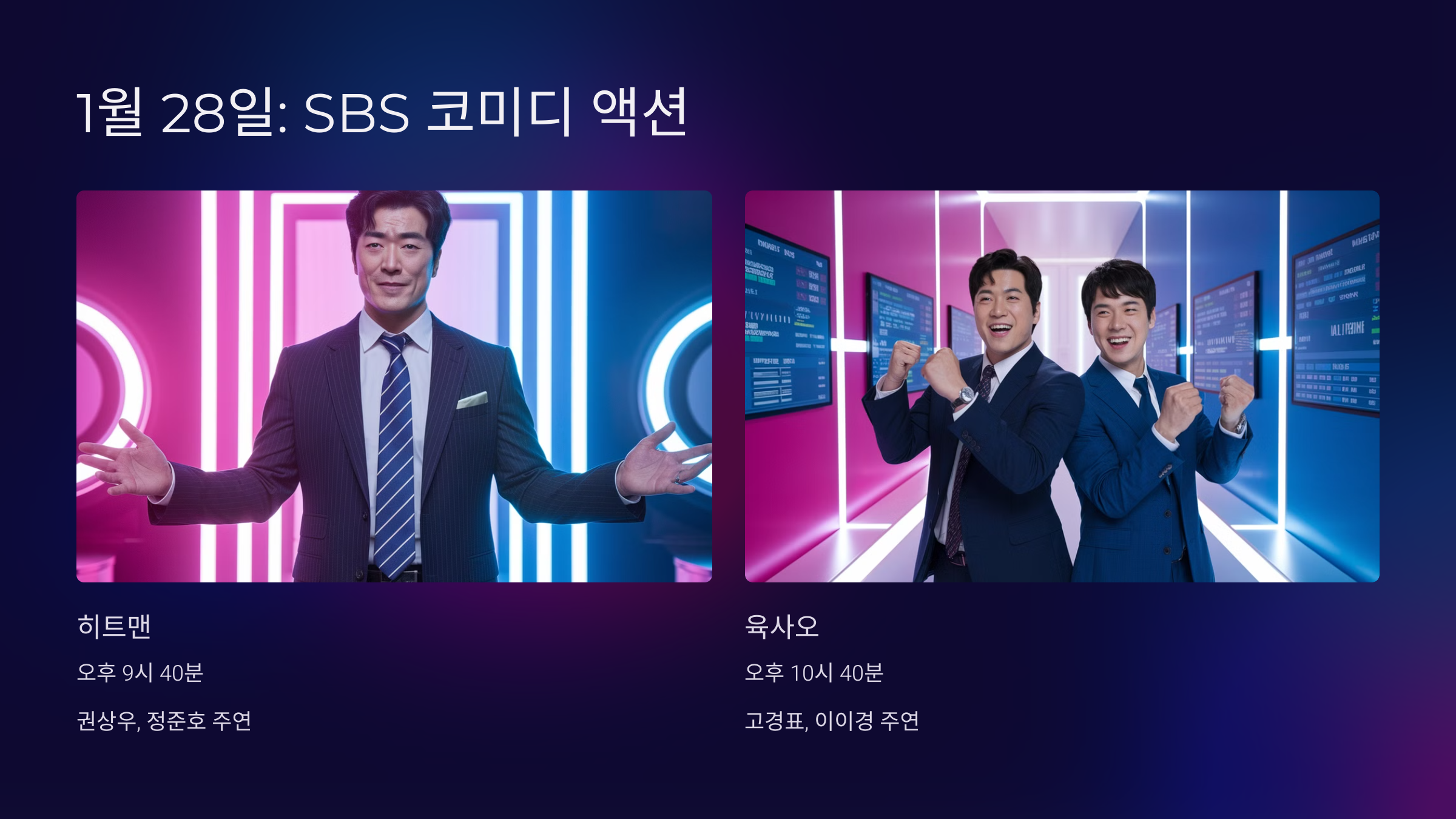 1월 28일 (화요일): SBS