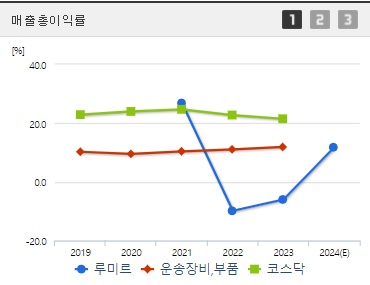 루미르 주가 매출총이익률