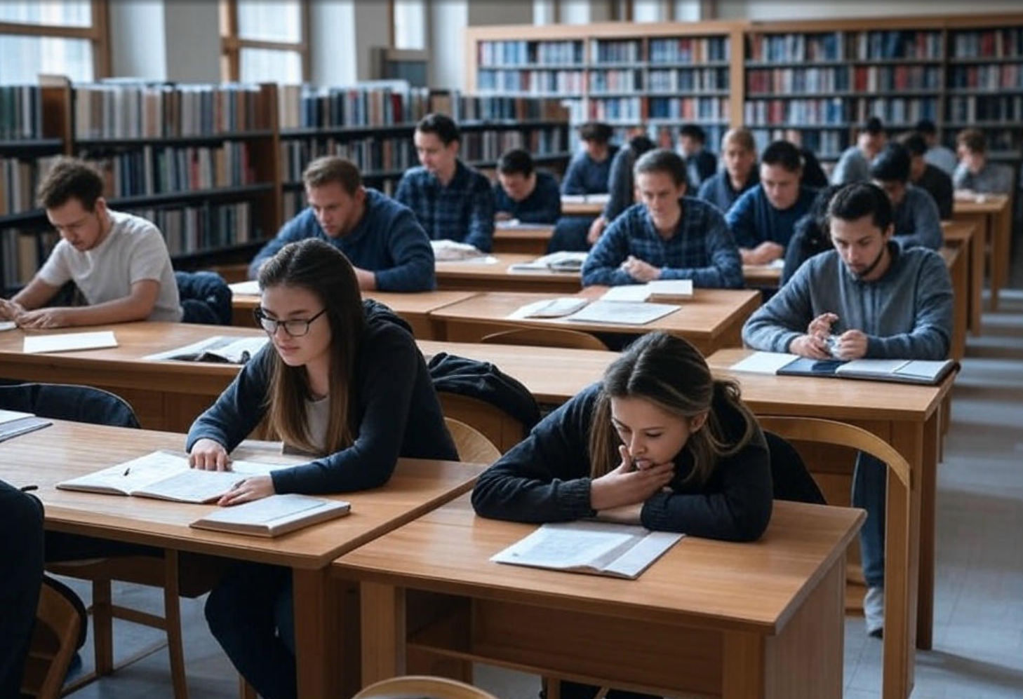 해외 유학을 준비하는 대학생들 이미지 입니다.