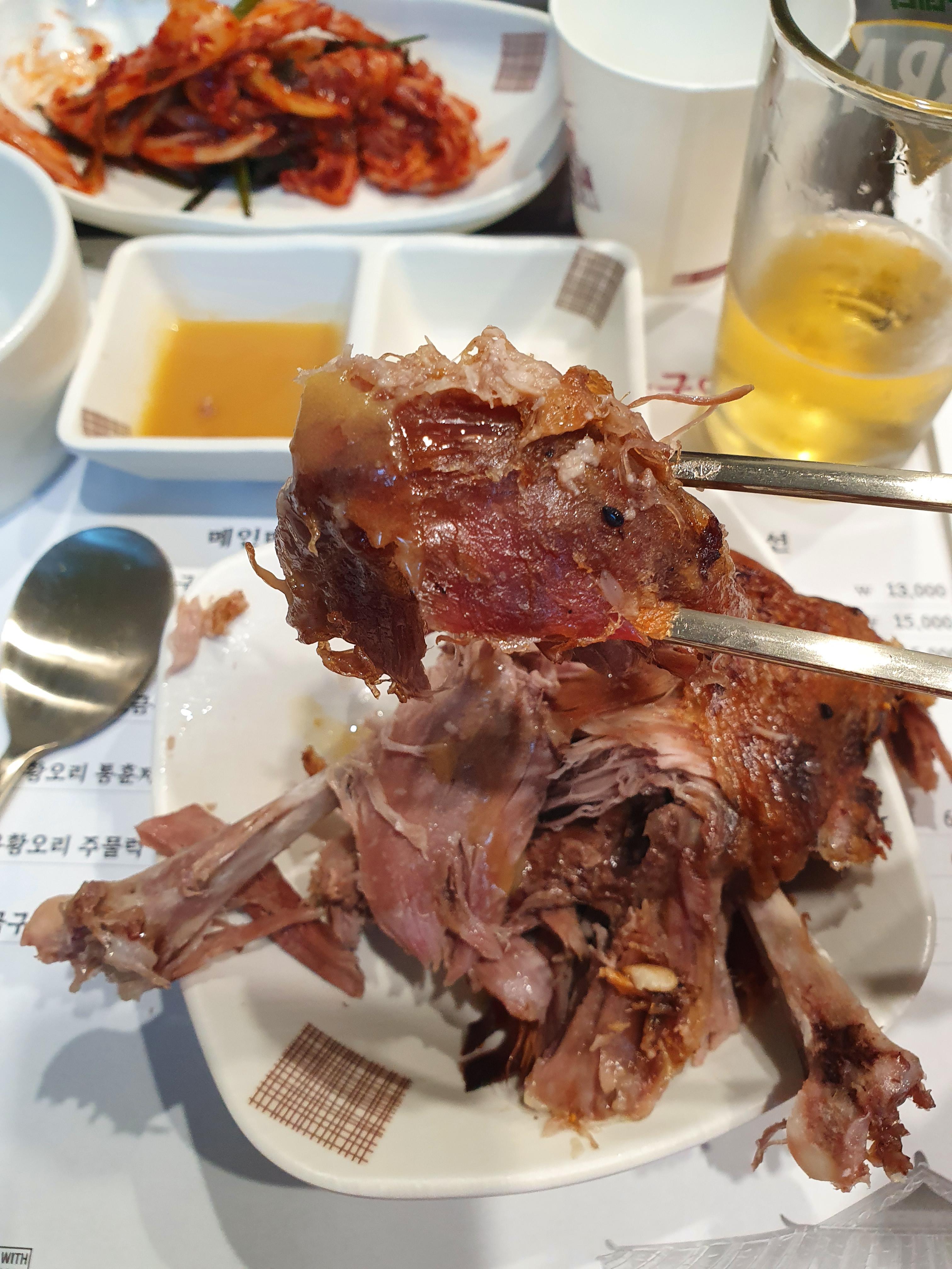 용인 신갈동 은행나무집 오리 진흙구이 오리다리