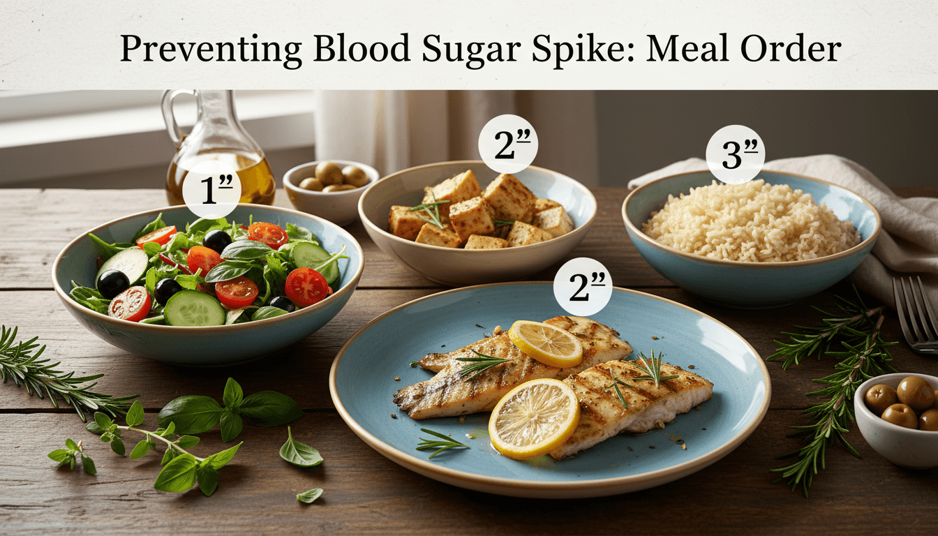 식사 순서 실전 예시 (채소 → 단백질 → 탄수화물)