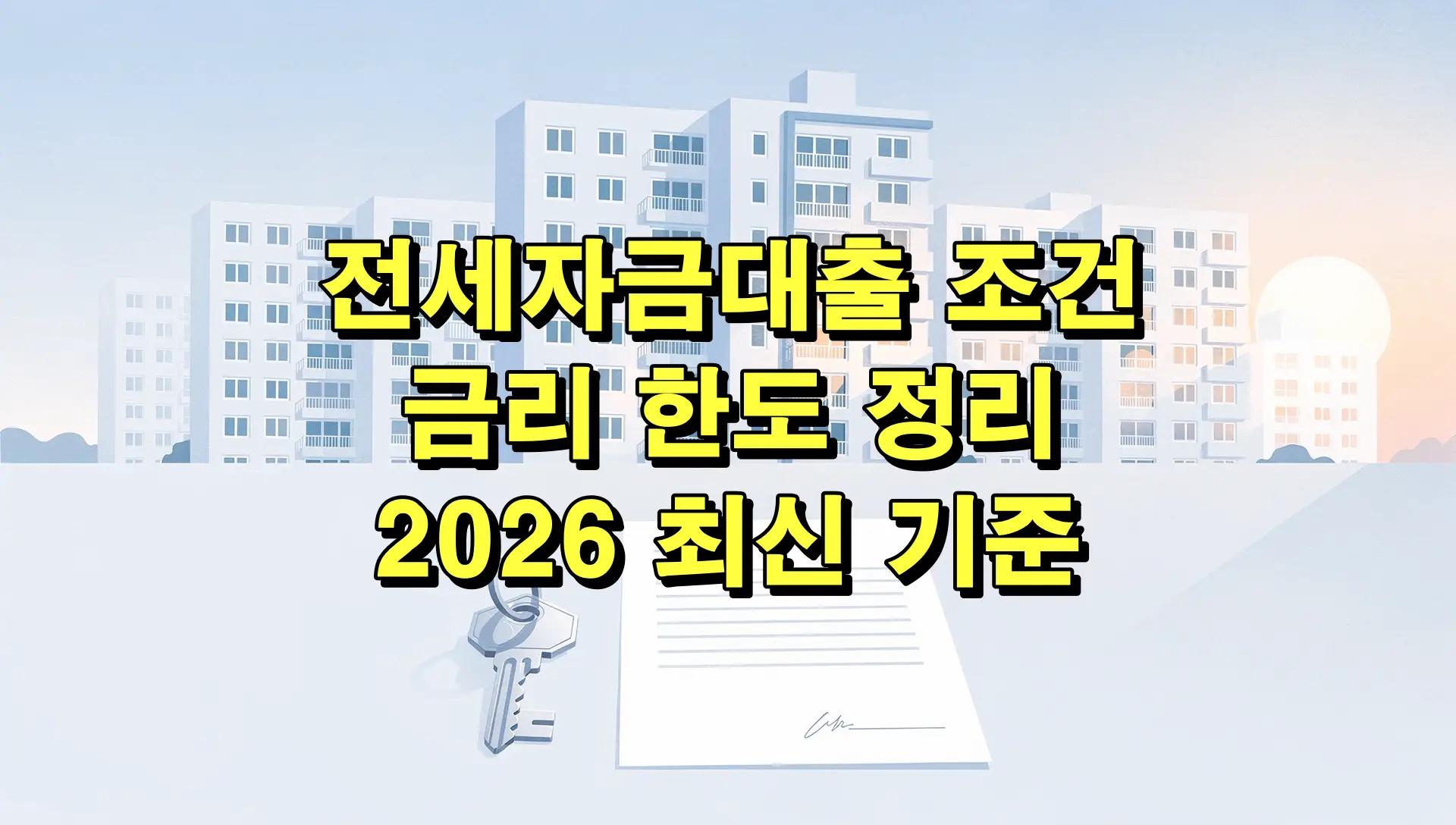 전세자금대출 조건
