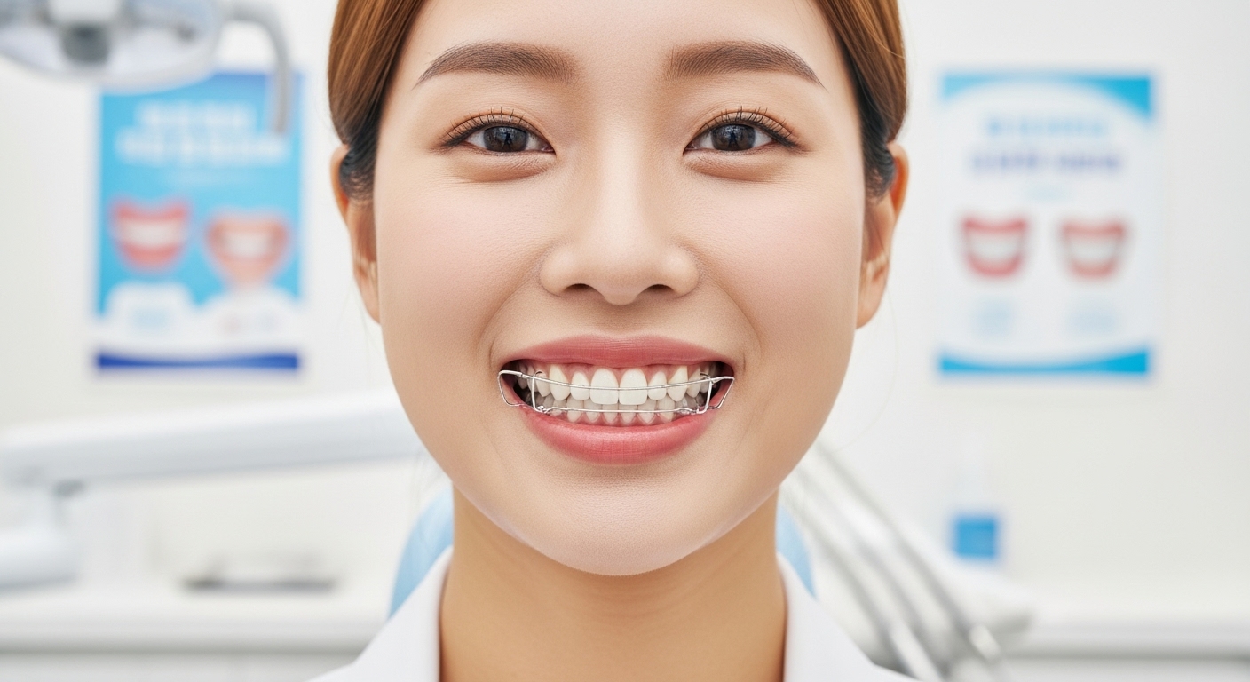 치아교정, 유지장치, 얼굴비대칭