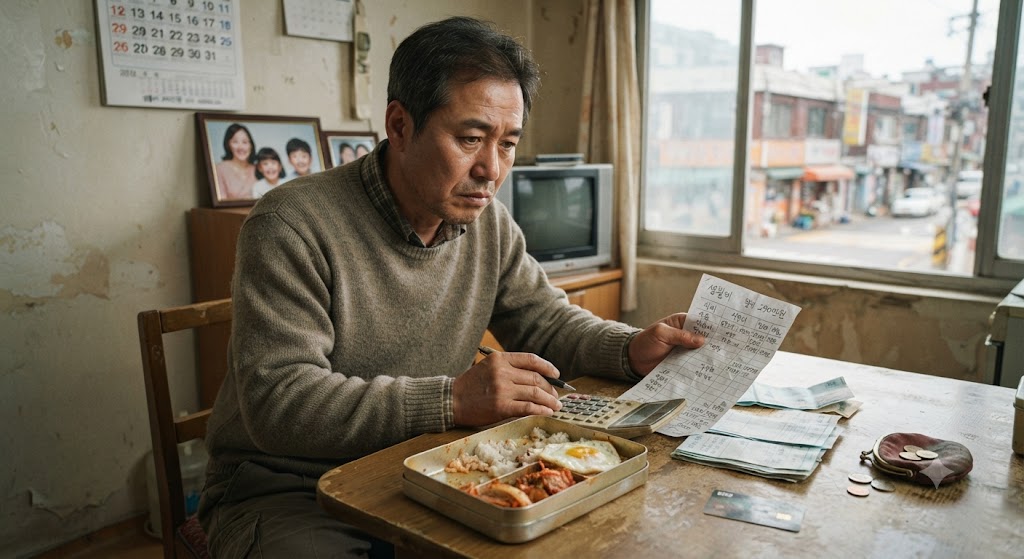 홑벌이로 월 300만 원 미만을 벌고 있는 가장