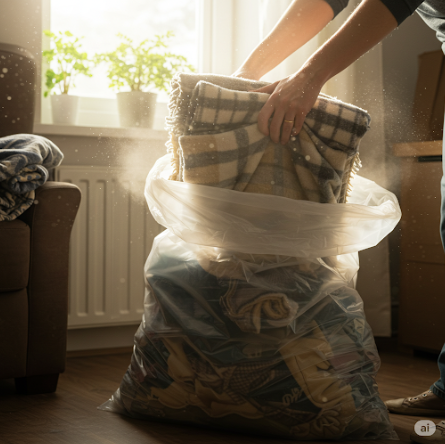 오래된 이불 버리기